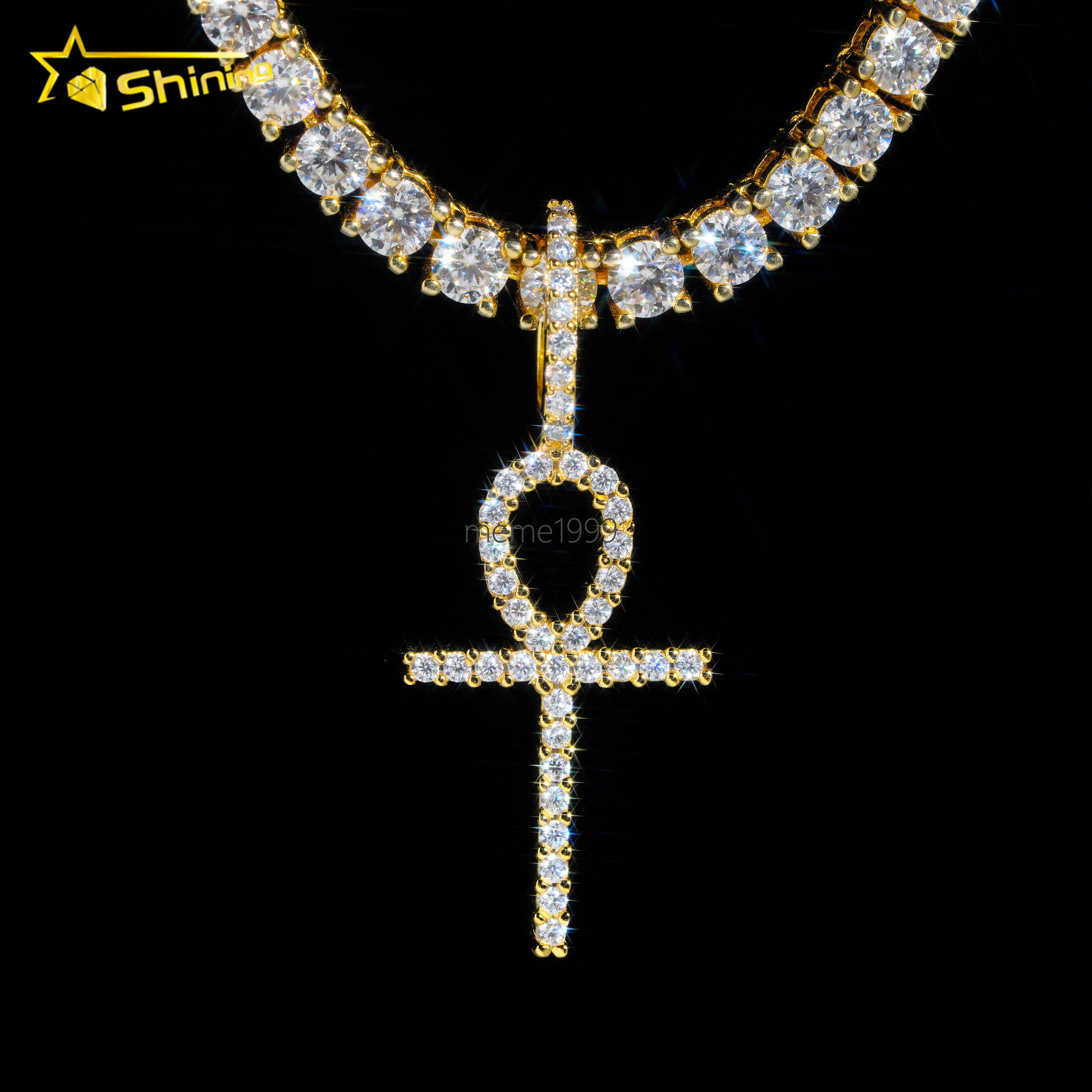 Lab Diamonds Jewelry Cross Charms 10K Solid Gold Fine Jewelry Lab Grown Diamonds Cross Pendant
