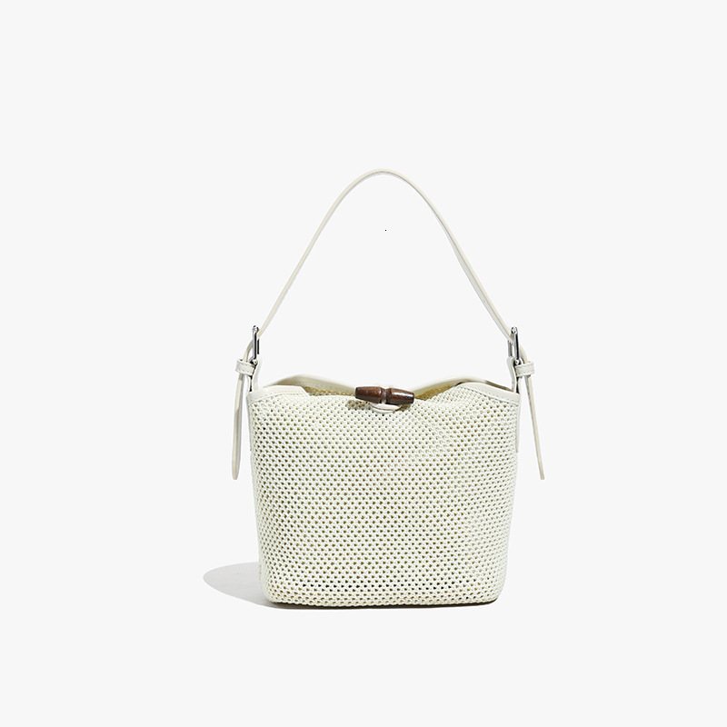 Free shipping designer 2025 New Style Hollow Out Tote Bag for Women Commuter Bag Single Shoulder Bag Black and White Striped Handbag