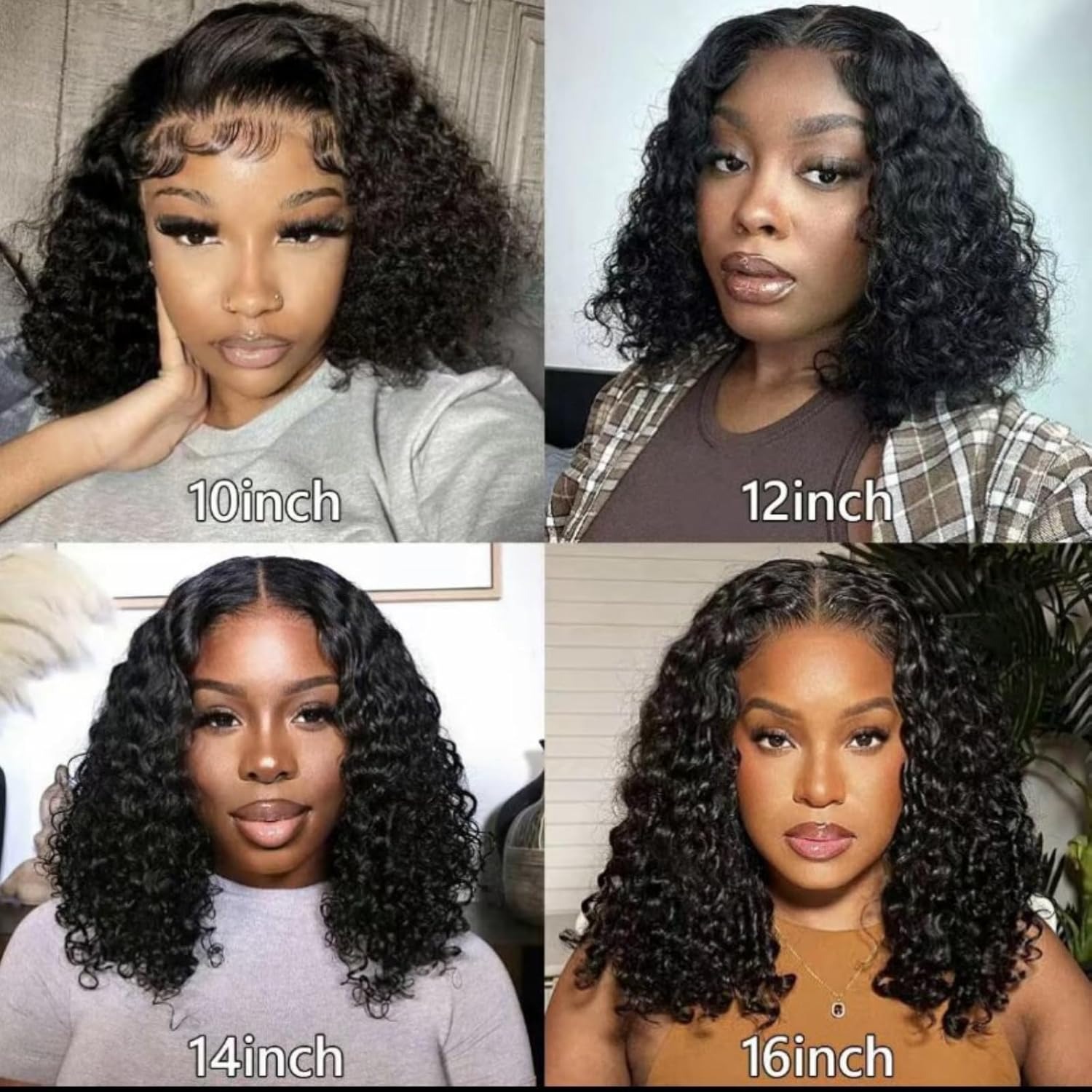 Curly Half Wig Human Hair Water Wave 200% Density Wear Go Glueless Wigs 24 Inch Wet and Wavy Curly Half Wigs for Women Drawstring Seamless Flip Over W