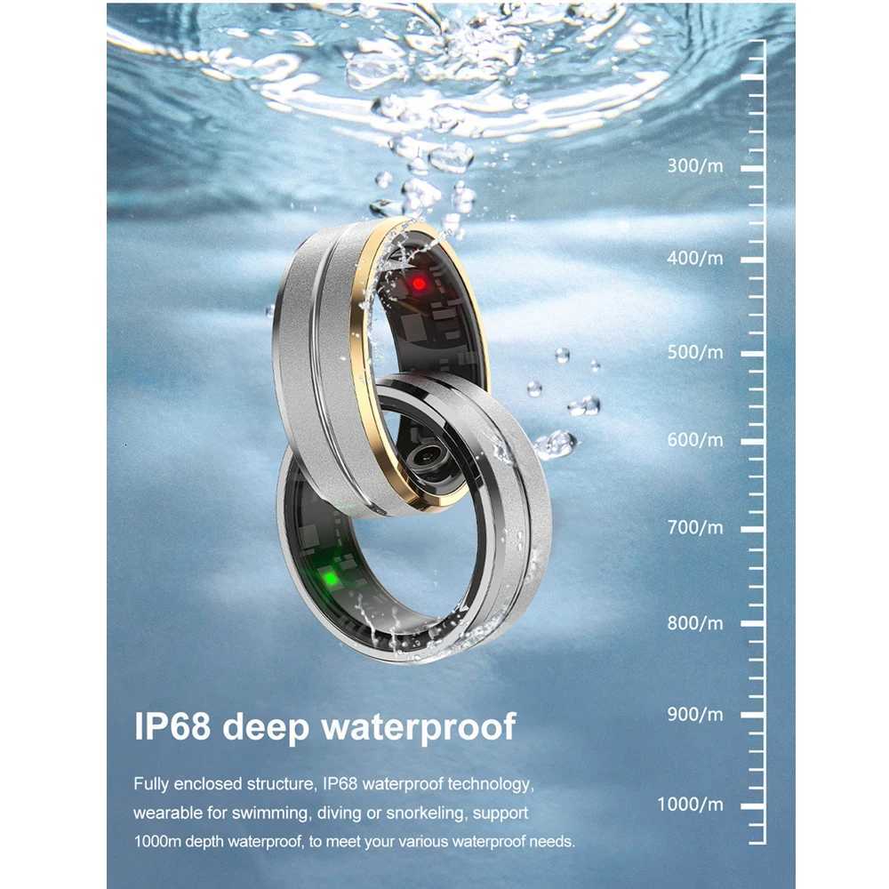 2024 New R02 Smart Ring Military Grade Health Heart Rate Monitor IP68 and 3ATM Waterproof Multi-Sport Smart Ring for Android IOS W250819