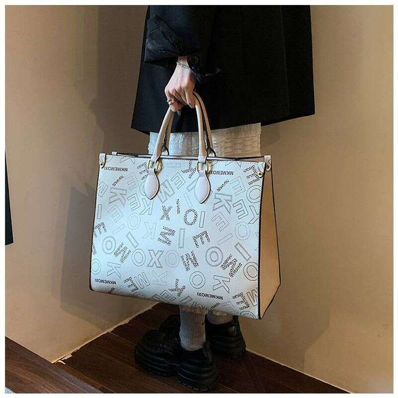 Large Capacity Tote For Women In 2025, New Minimalist Handbag, Fashionable And Trendy Letter Single Shoulder