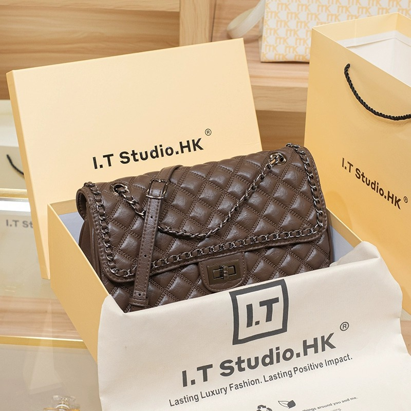 LORDLY KNACK designer bag luxury genuine leather casual flap bag versatile high-quality fashion chain handbag for woman