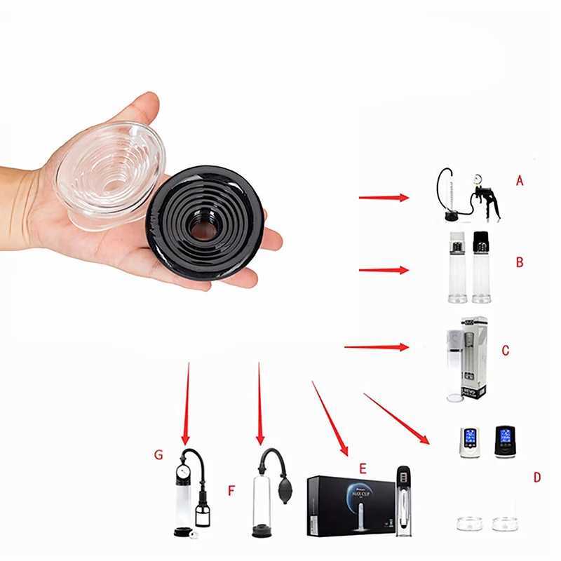 1Pc New Threaded Rubber Ring Penis Exerciser Silicone Seal Electric Penis Pump Vacuum Cup Sleeve Replacement XJ250819