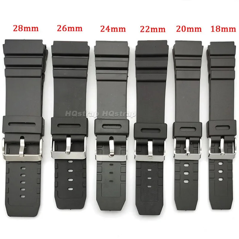 Silicone Strap for Casio 18mm 20mm 22mm 24mm 26mm 28mm Rubber Waterproof Watchband Students Electronic Sport Universal Wristband 250818