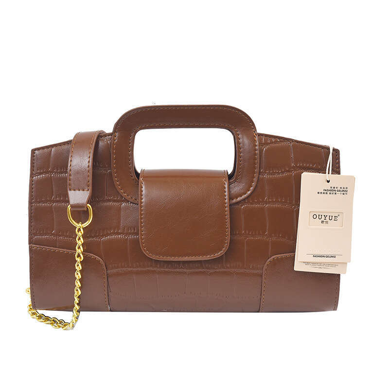 Niche Bags Designer Crocodile Texture Handbag for Women 2025 Summer Trend Versatile Elegant Chain Shoulder Crossbody Bag