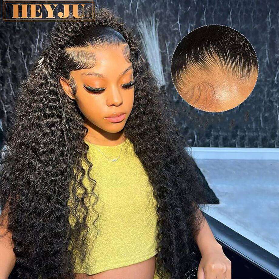 Deep Curly Wigs 360 Full Front Human Hair Water Wave 13X4 13X6 HD Lace Frontal Wig
