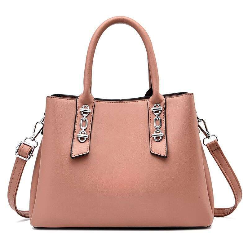 Shichen Bag New Solid Color Handbag Large Capacity Soft Leather Casual Atmosphere Women's Shoulder Bag
