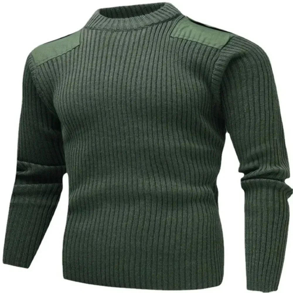 Tactical Sweater Men Military British Army Knitted Pullover Winter Wool Patch Vintage Green O-Neck Knitwear Cold 250819CJ