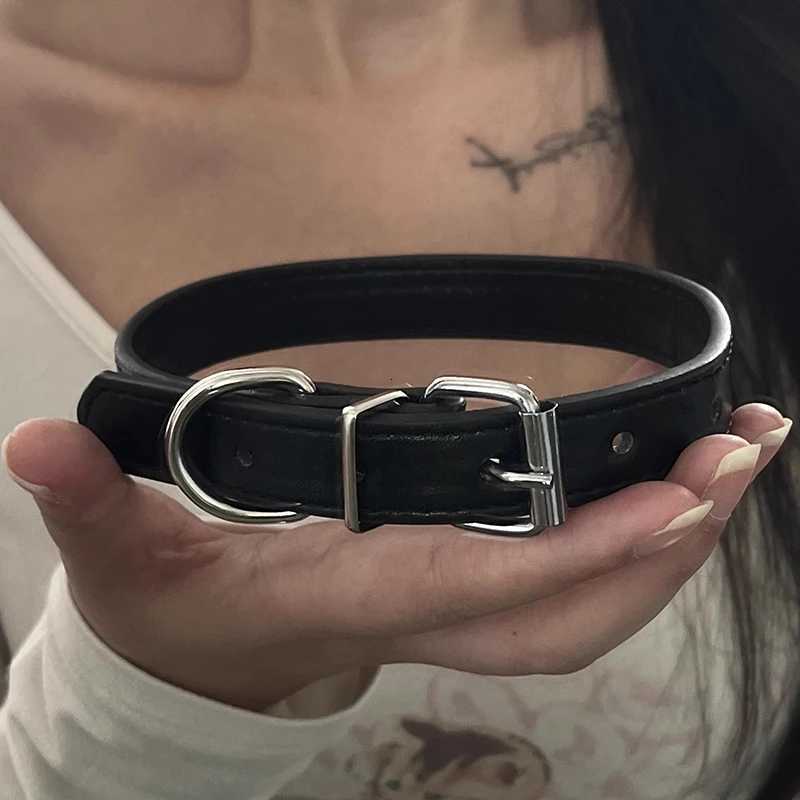 Gothic Choker Collar Necklace Woman Black Punk Sexy PU Leather Heart Lock Key Spike Chocker Goth Cosplay Party Jewelry Gifts Y250818