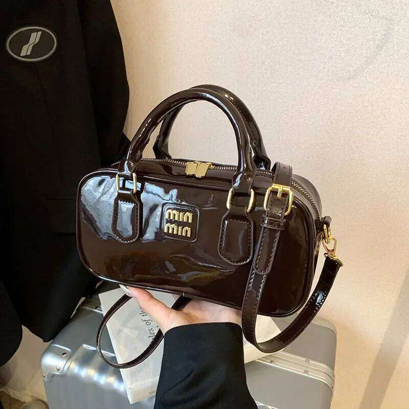 Miu-Style Women's Bowling Boston Shoulder/Crossbody Pillow Bag Luxe Puff Design, High-Quality Soft Leather | Trendy
