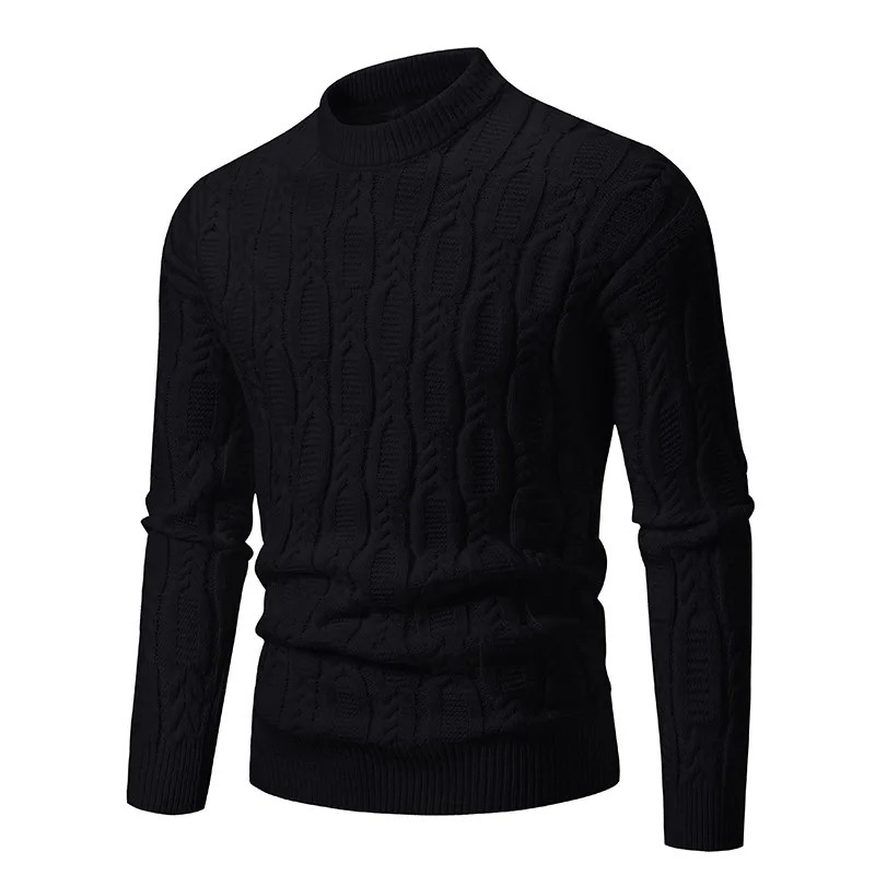 Mens Crew Neck Sweater Soft Casual Sweaters for Men Autumn Classic Pullover Mock Turtleneck Knitted Streetwear 250819