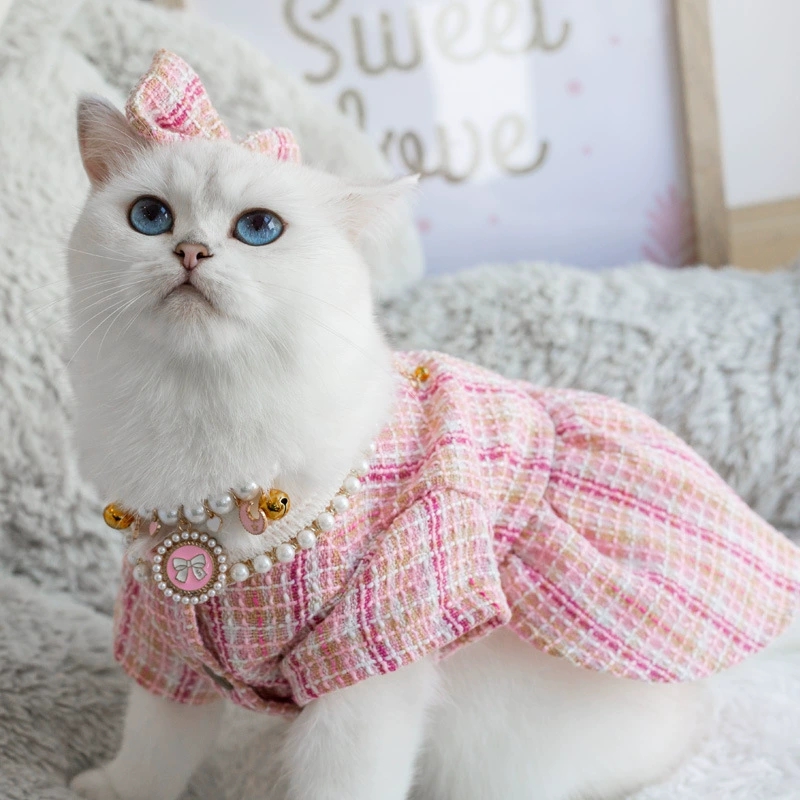 Pet Princess Style Dress Dog Cat Skirt Summer Comfortable Bow Skirt for Small and Medium Dogs Pet Supplies Pet Cloth