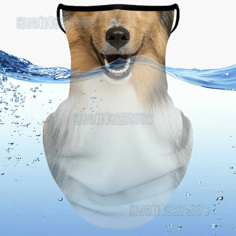 1pc 3D Cat Dog Cute Animal Balaclava Motorcycle Hat Summer lce Silk Breathable Bandana Cycling Running Face Mask Cover Scarf H250819