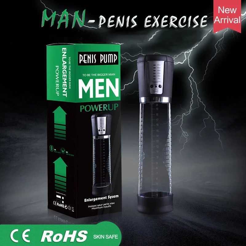 IPHISI Electric Penis Pump Male Masturbator Vacuum Pump Extender Enlarger Dick Pump Cock Ring Adult Delayed Ejaculation Training XJ250819