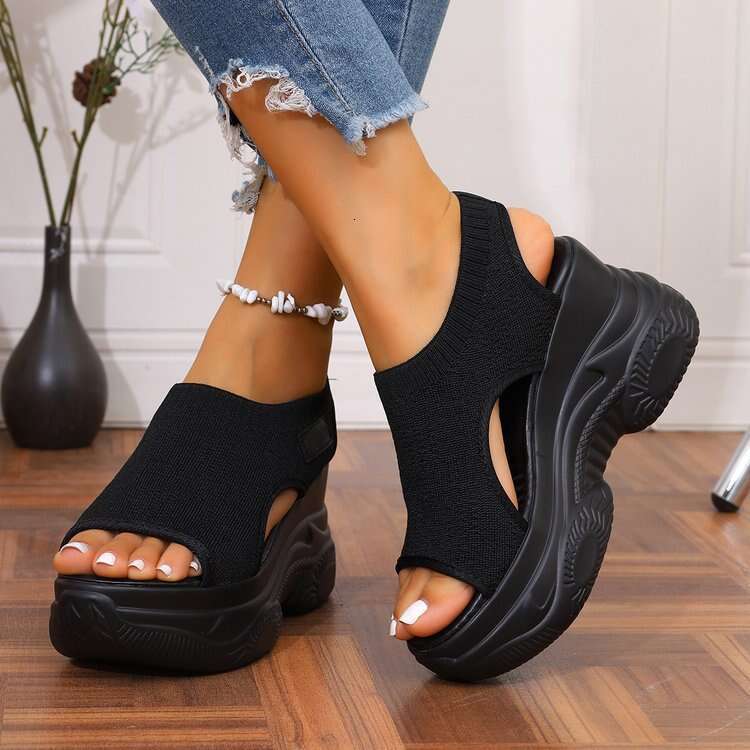 36-43 Plus Size Wedge 2025 Spring New Fashion Versatile Casual Thick-Soled Sandals for Women