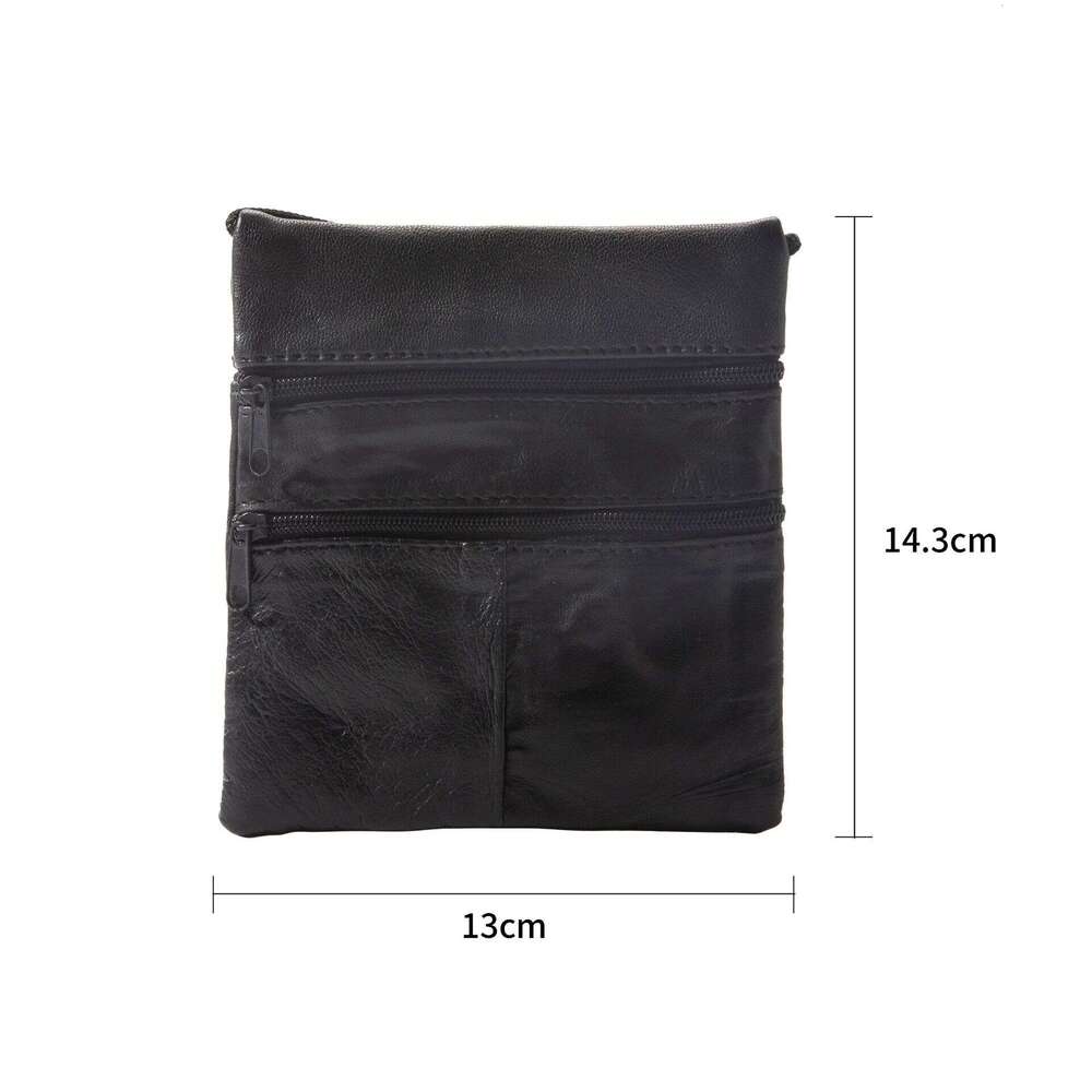 Genuine Leather ID Holder Sheepskin Crossbody Chest Coin Purse Phone Bag