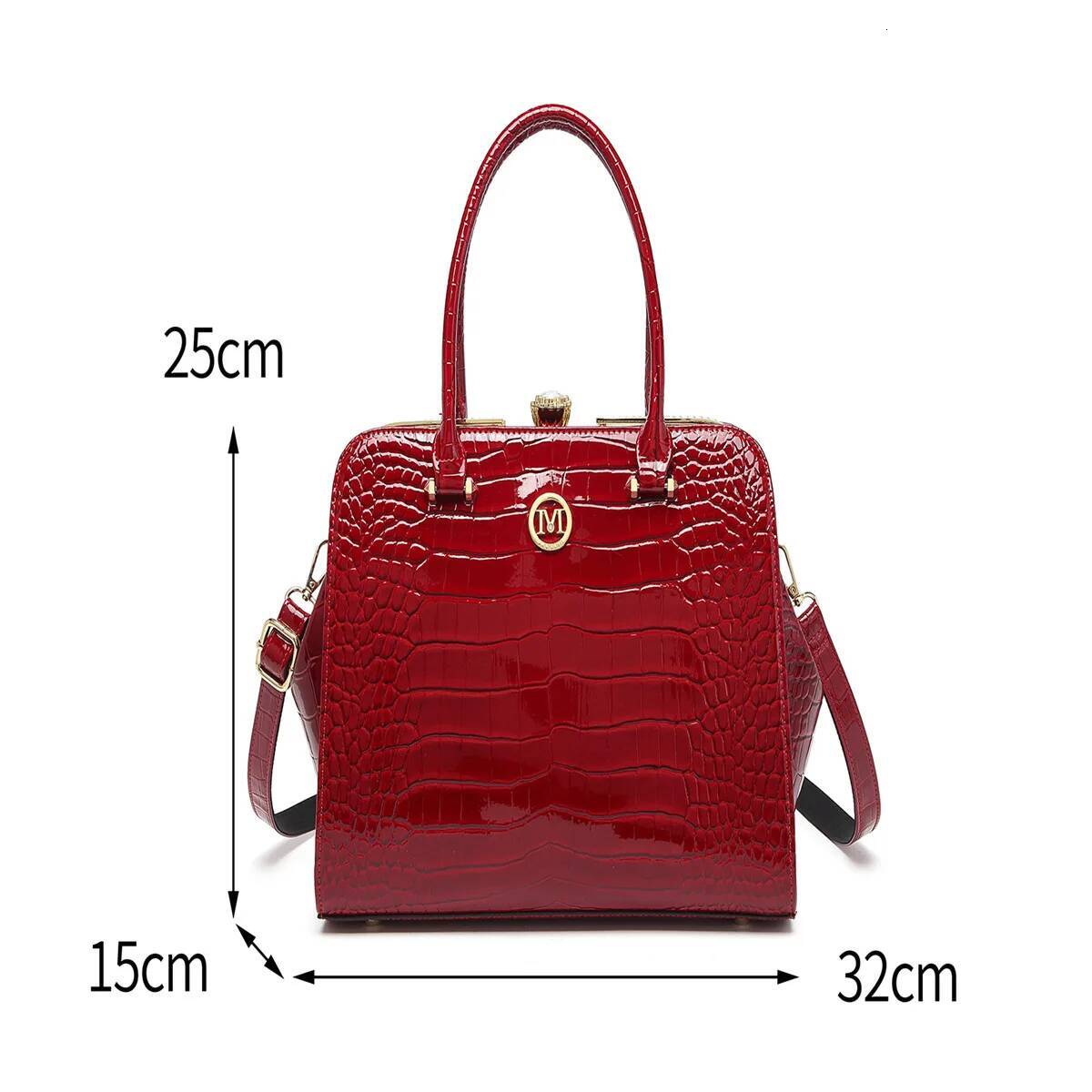 Crocodile Print Leather Women's Handbags Fashion Clip Bag Cover Elegant Portable Shoulder Messenger Bags 2024 New