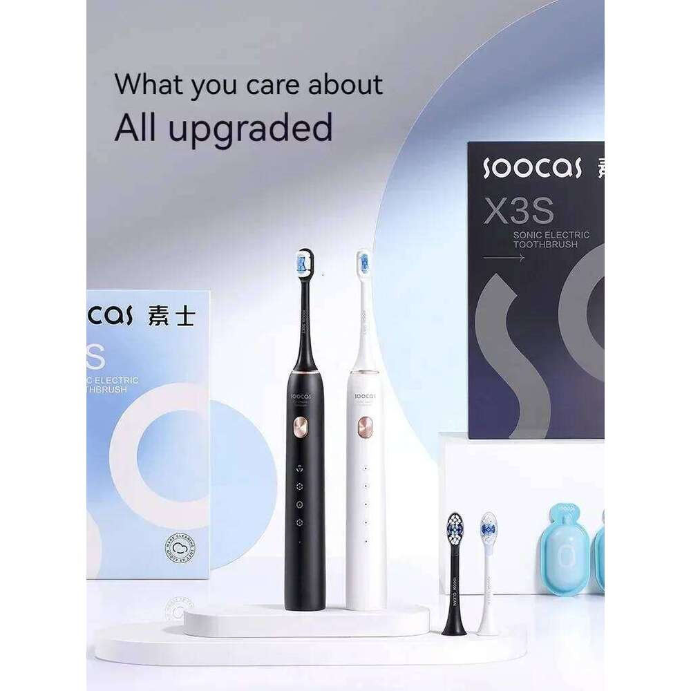 Adult Sonic Electric Smart IPX Waterproof Days Battery Life Ultrasonic Soft Cloud Toothbrush Heads