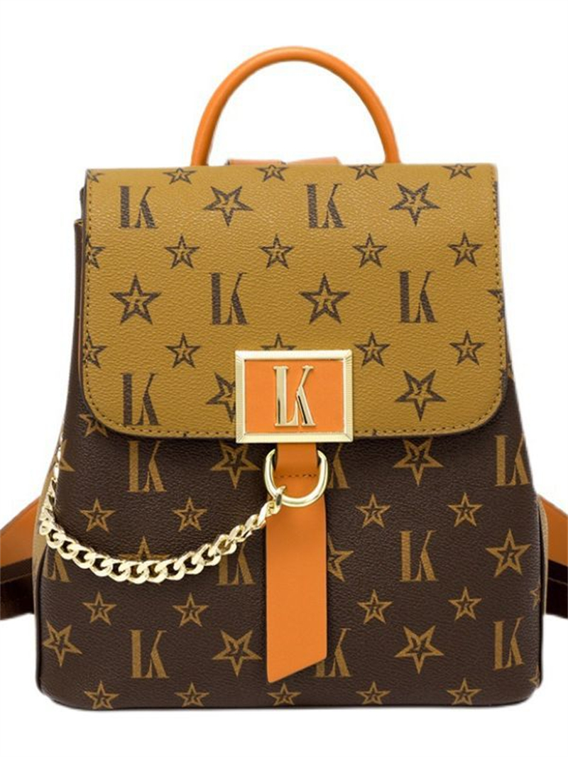 LORDLY KNACK designer bag light luxury genuine leather Backpack bag versatile high-quality fashion printed letters backpack for woman