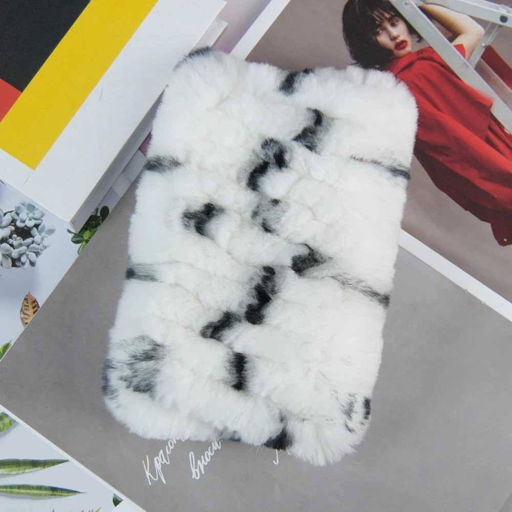 Rex Rabbit Fur Ring Scarves Warm Soft Women Genuine Rex Rabbit Fur Headbands Scarf Handmade Knitted Real Rex Rabbit Fur Scarfs L250818Q34Z