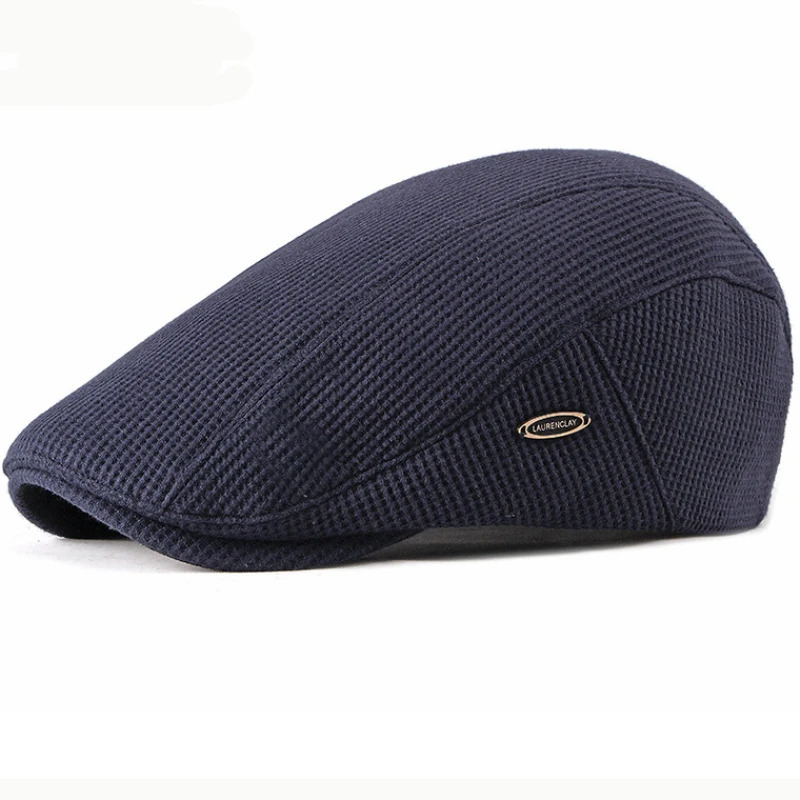 HT26 Beret Cap Autumn Winter Hat Caps for Men Women Adjustable Ivy Flat Cap High Quality Solid Knitted Hat Male Female Berets 250814