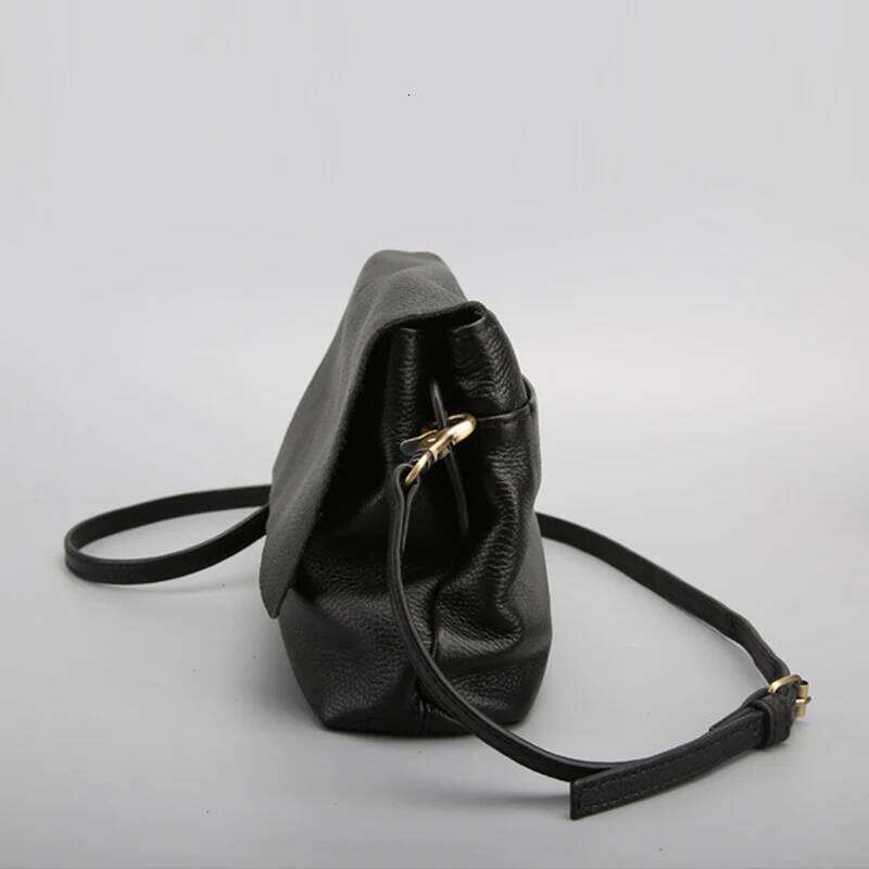 Genuine Female Real Cowhide Leather Crossbody Handbag Casual Messenger Bags Solid Large Capacity Shoulder Bag