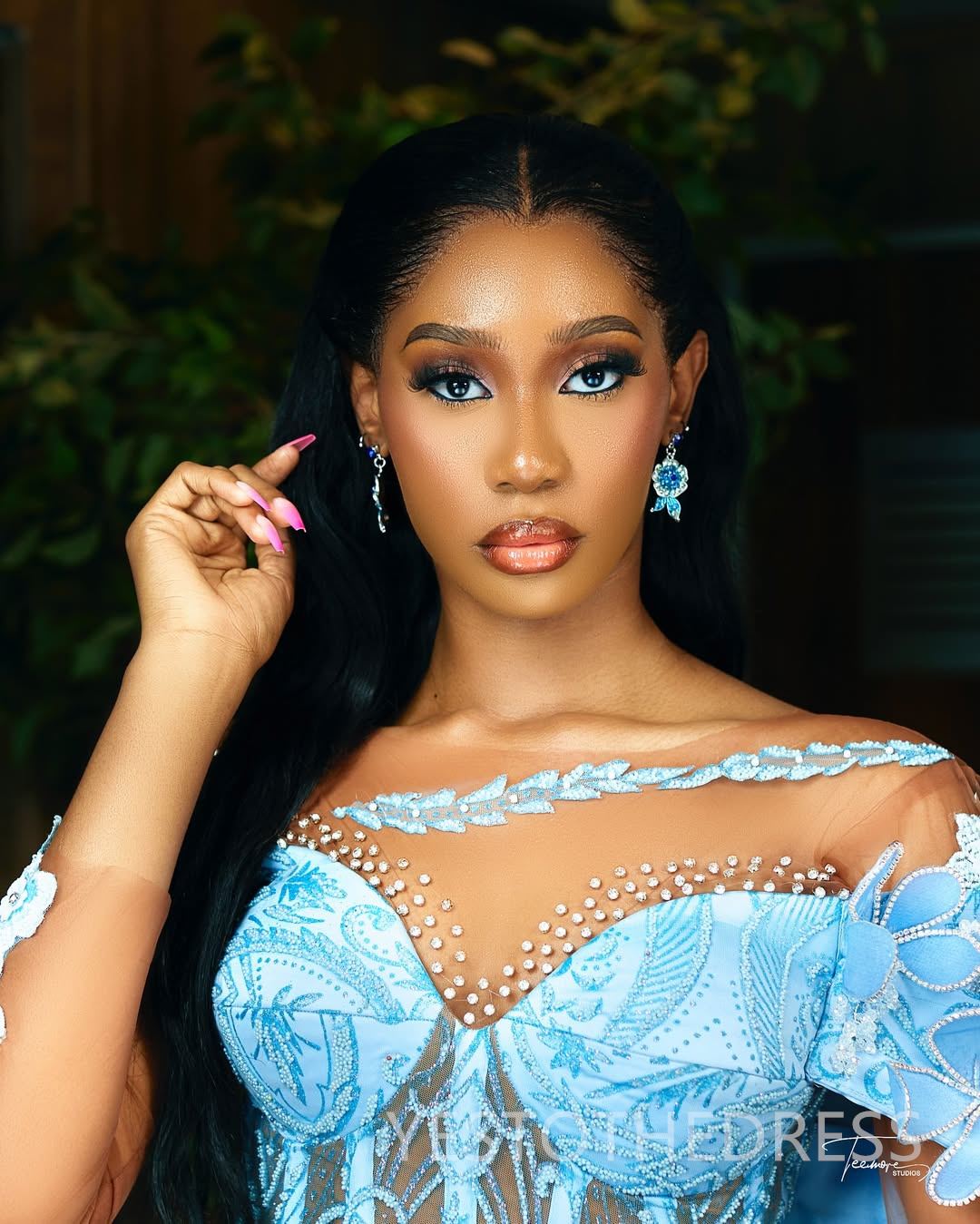 Sky Blue Mermaid Prom Dress 2025 Evening Dresses Robe De Sorrie Sheer Neck Illusion Beaded Lace Side Split Long Sleeves Birthday Dress Second Receptio