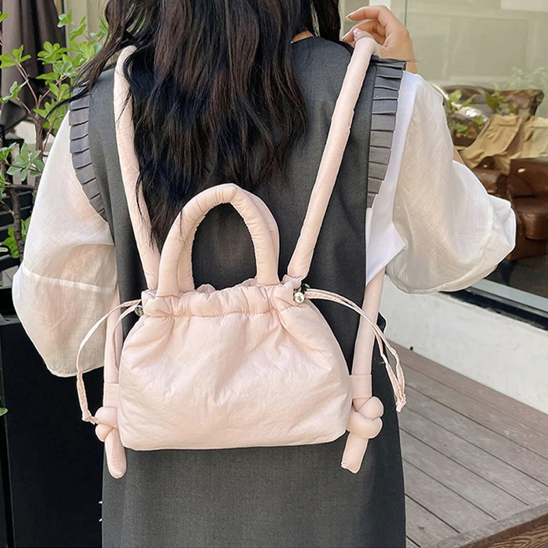 Fashion Small Puffer Tote Bag Padded Women Shoulder Bags Nylon Down Cotton Crossbody Bag Mini Lady Handbags Underarm Bag250813