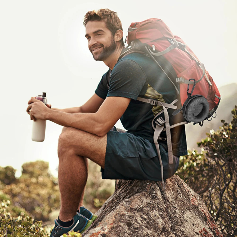 EVA Single Watch Box W/Zipper Shockproof Cushioned Round Travel Portable Watch Case Anti-Scratch for Wristwatches Smart Watches 250819