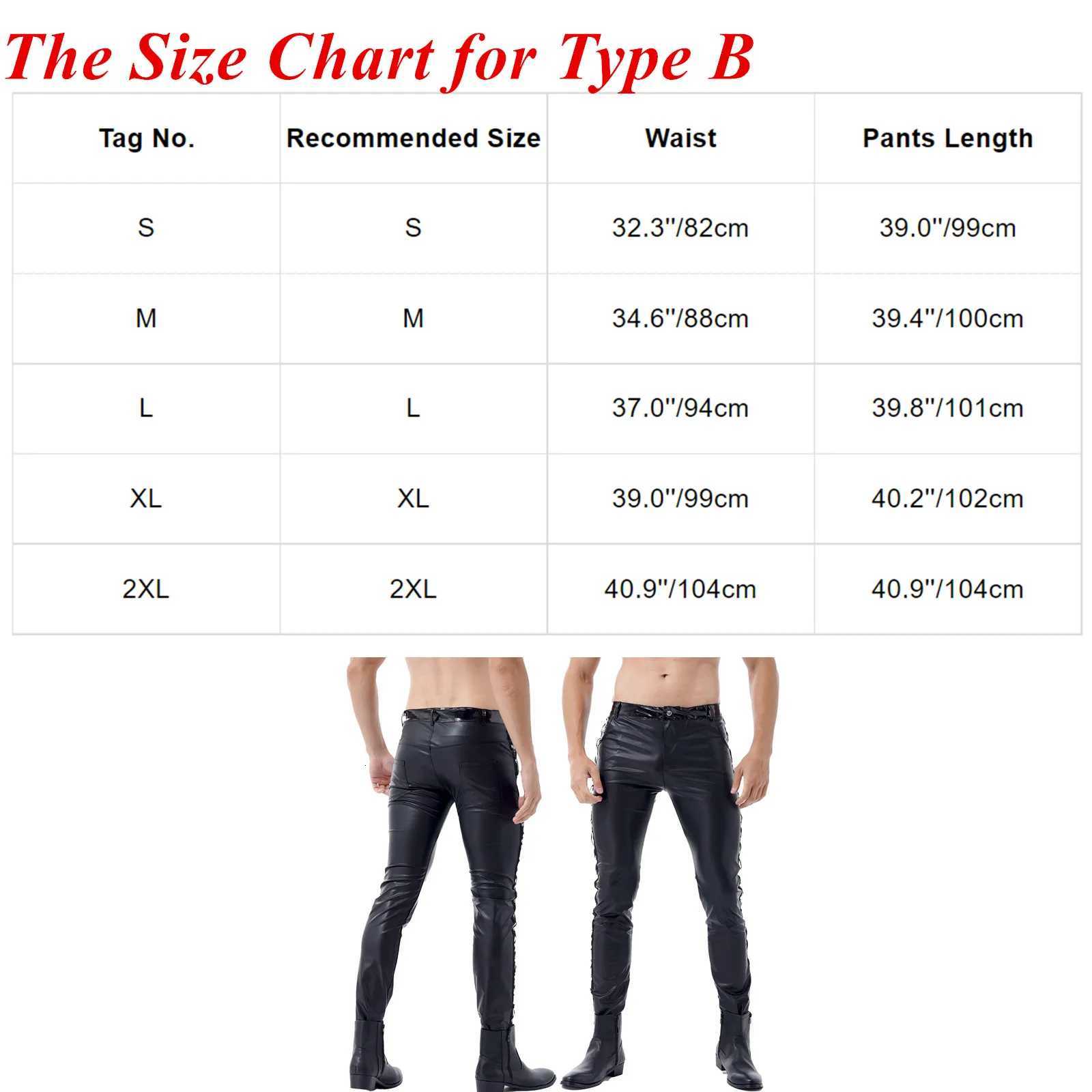Men Latex Long Pants Shiny Wet Look PU Leather Pants Glossy Mid Waist Straight Trousers Party Bar Nightclub Stage Show Costume W250819