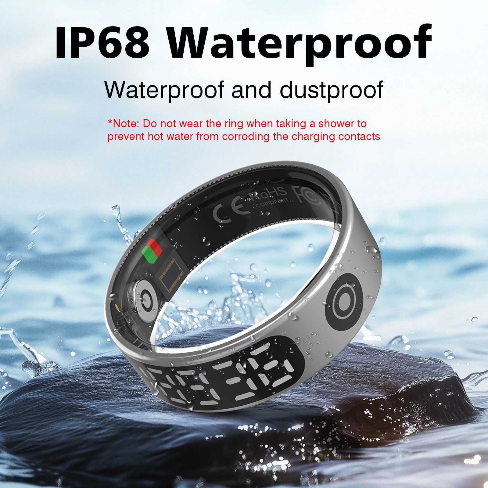 Smart Ring Multiple Sports Modes Sleep Tracking Step Counting Remote Photography Unisex Sports Ring with Charging Box W250819