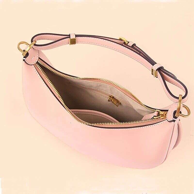Summer Design Shoulder Bag Half Moon Letter Armpit Tote New Top Quality Brand Genuine Leather Clutch Handbags