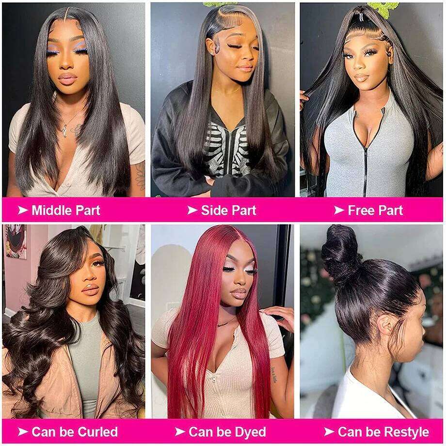 Straight Frontal HD Lace 13X6 Human 13X4 Transparent Front Wig Brazilian Hair Wigs For Women