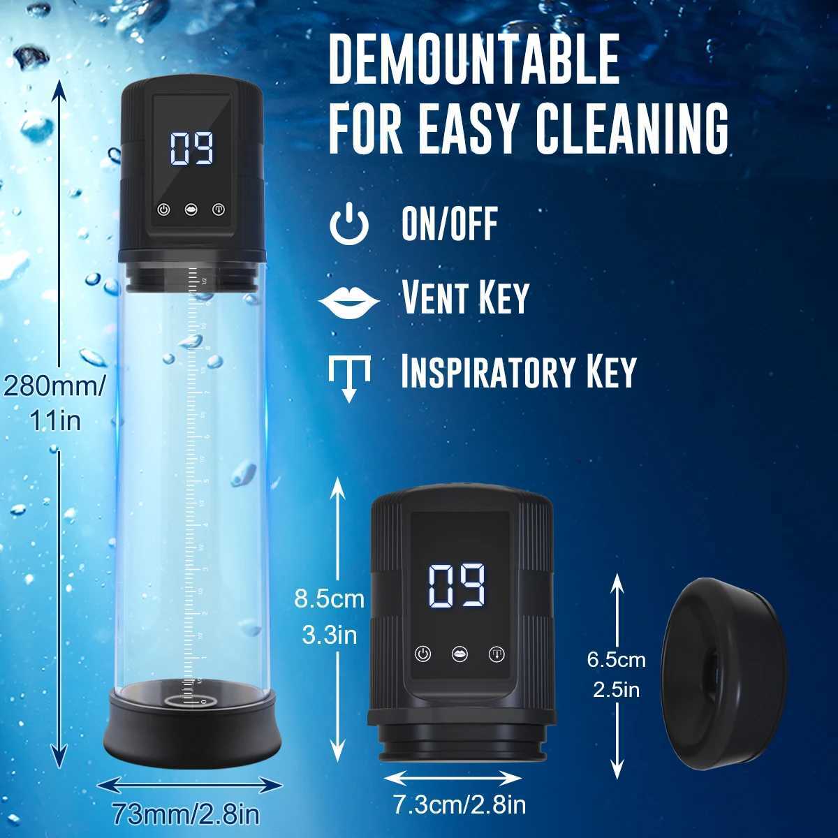 100% Waterproof Electric Penis Pump Increase Penis Pump Enlargement Extend Pump 5 Suction Levels Silicone Jumping Egg For Man XJ250819