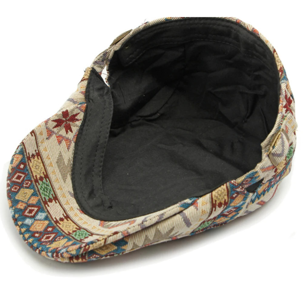 HT4559 Men Women Beret Stylish Jacquard Ivy Flat Cap Spring Autumn Artist Painter Beret Hat Male Female Adjustable Beret Cap 250814