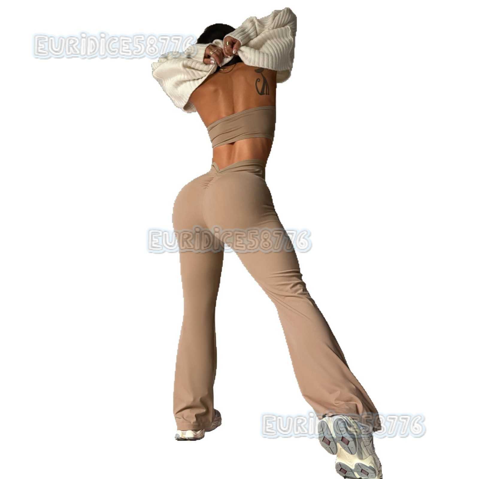 Peach Butt-lifting Yoga Flared Pants Fitness Sports Wide-leg Slightly Flared Pants High-waisted Quick-dry Yoga Pants for Women H250819