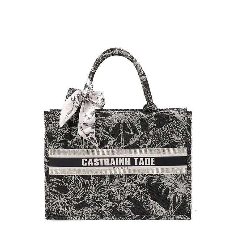 2025New Women's High End Fashionable Large Capacity Printed Handheld Tote Small - Batch Versatile Underarm Commuting Bag