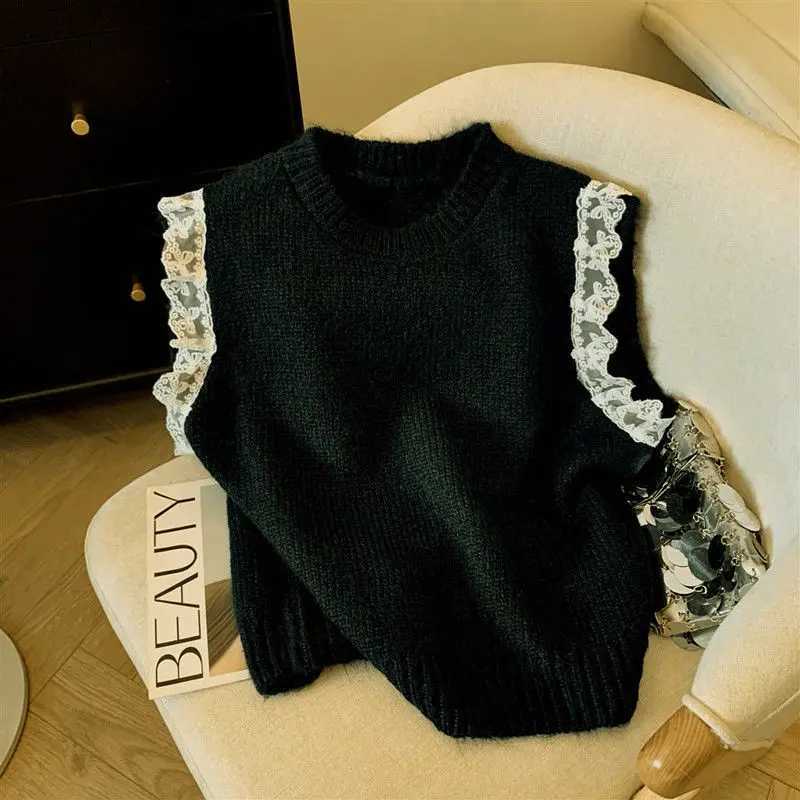 Japanese Style Knitted Vest JK Sweater Round Neck Pullover Uniform Top for Girls Autumn Winter Fashion XJ250819