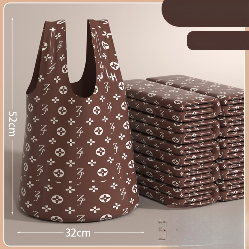 Garbage Household Thickened Handheld Old Flower Pattern Plastic Bags Large Size Kitchen luxcury designer Special Vest Type ddmythur