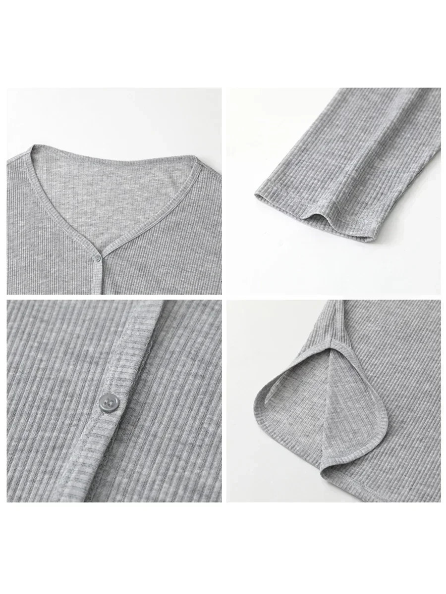 CHIC VEN Womens Cardigan Vneck Long Sleeved Female Shirt Jumpers Sun Protection Woman Top Spring Summer 250819