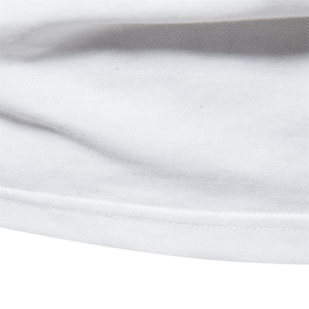 Designer Men's Polo Shirt 70% Cotton Deer Embroidery Tee Solid Color Collared Short-Sleeve Top European Sizes: S - 2XL