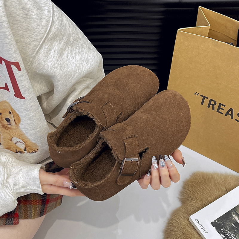 hot Free delivery designer woman cotton boots Fashionable cotton shoes with flat heels and soft soles comfortable and plush shoes