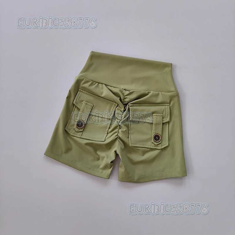 Peach Hip Sports Pants with Pockets Womens Hip Lifting Tight Yoga Shorts Breathable Fast Dry Running Fitness Hot Pants H250819