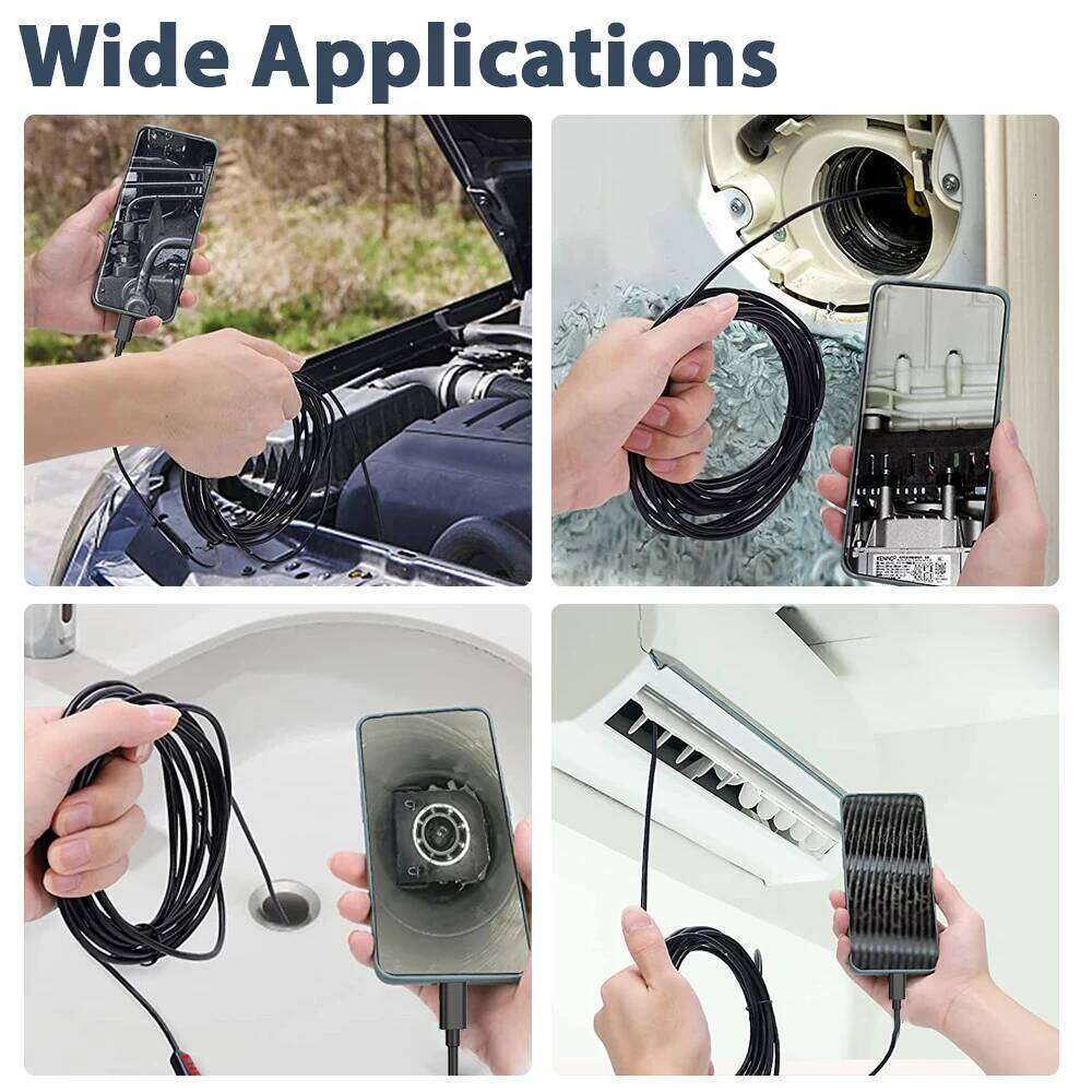 KERUI 2Mp Single/Dual Lens Endoscope Android Mini Inspection Camera For Iphone Waterproof Pipeline Borescope Type C IOS