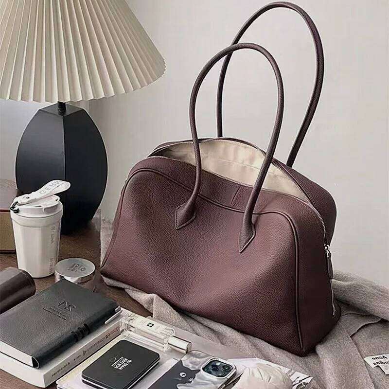 Designer Bags Motingsome First Layer Handbag For Women Togo Cowhide Niche Design Pillow Shoulder Bowling Bag Erarm Armpit Bags Boston Luxury Bag