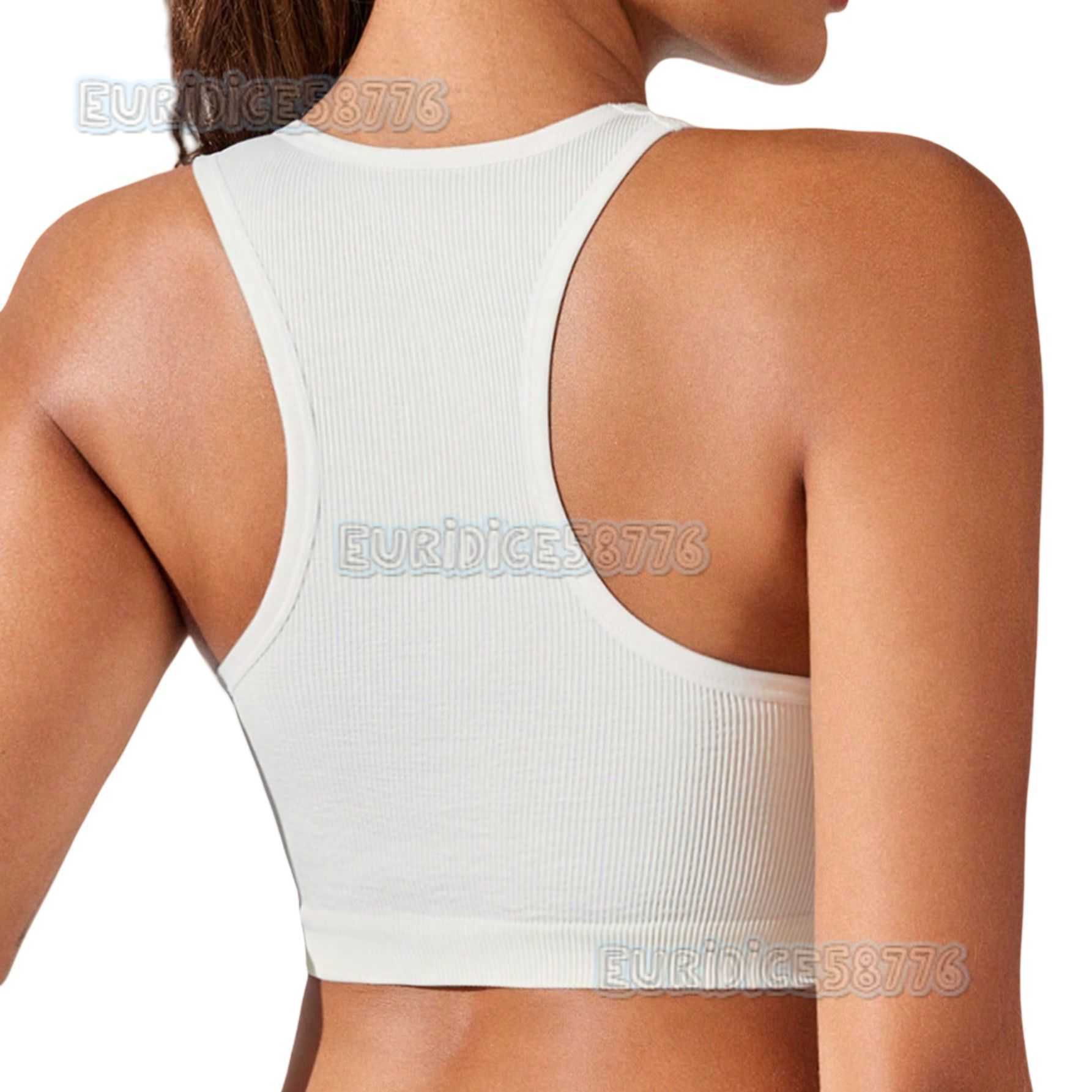 Yoga Wear Running Yoga Vest Elastic Quick-drying Sweat-absorbent Cover Up Without Chest Pad Fitness Top Women H250819