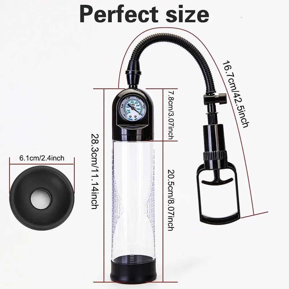 Electric Penis Pump Sex Toys for Men Male Masturbator Penis Extender Vacuum Pump Penis Enlargement Enhancer Massager Ring XJ250819