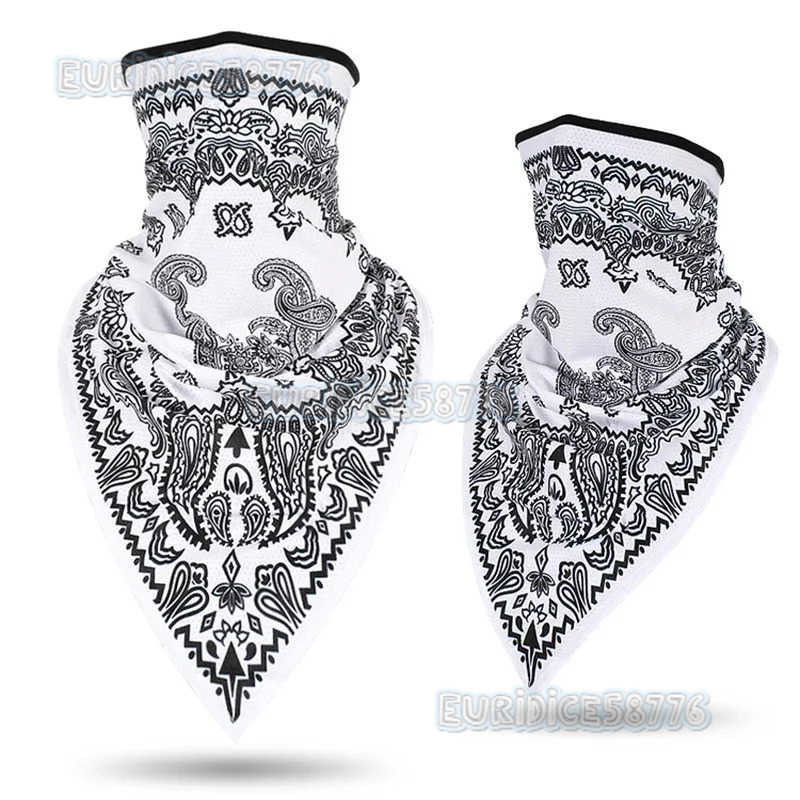 Breathable Mesh Bandanna Anti-UV Cycling Face Mask Tube Bandana Sports Half Face Cover Shield Triangular Neck Warmer Scarves H250819