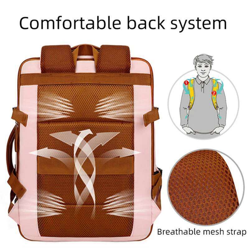 Women Backpack Business Computer Rucksack Waterproof Knapsack With USB Charging Scalable Outdoor Large Capacity Travel Bag