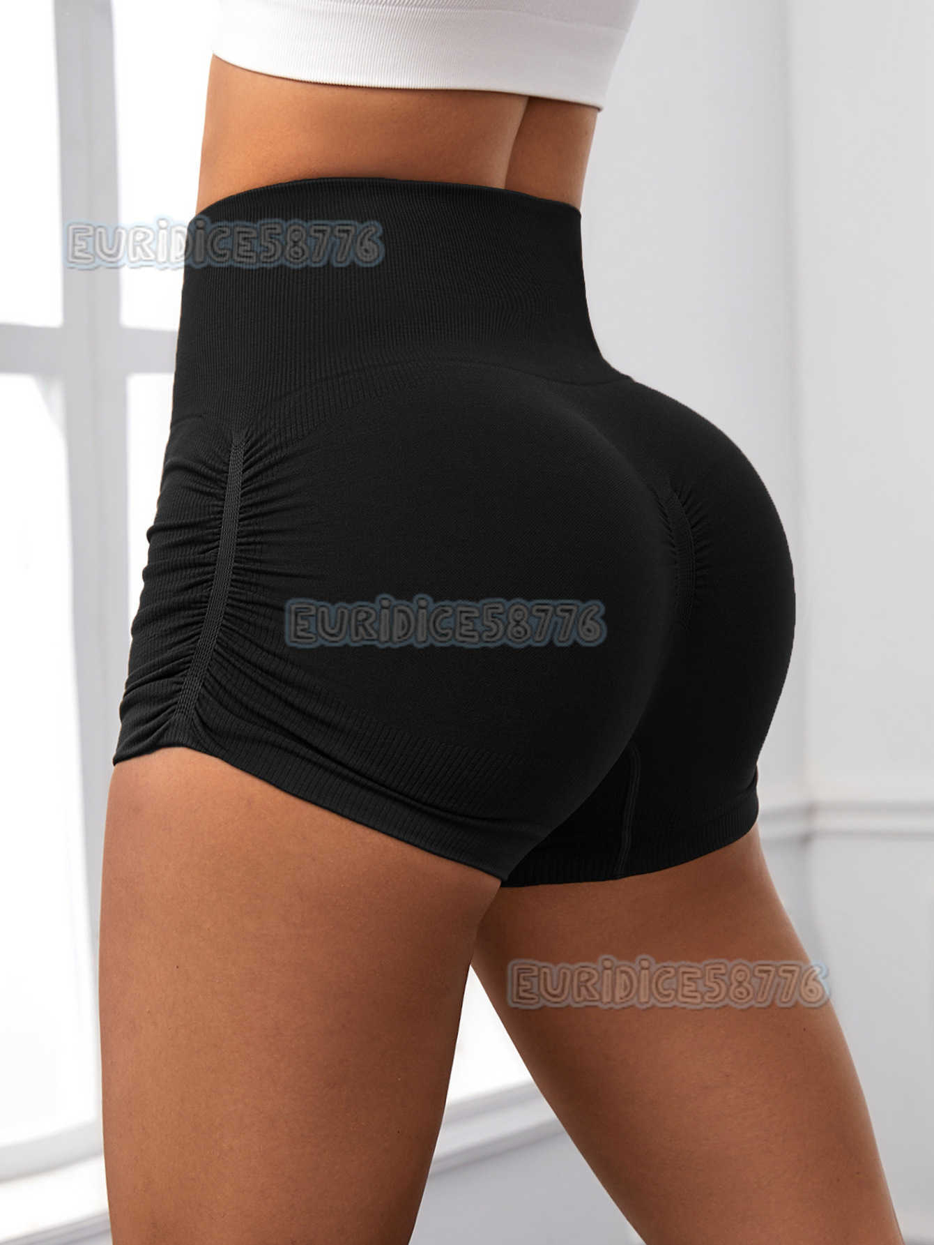 High Waist Peach Hip Quick-dry Tight Running Fitness Pants Ribbed Solid Color Sports Pants for Women H250819